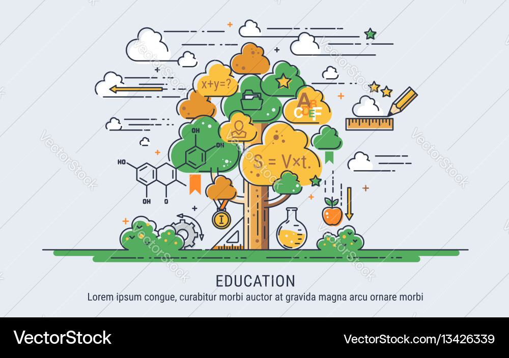 Tree of knowledge Tree of knowledge vector image