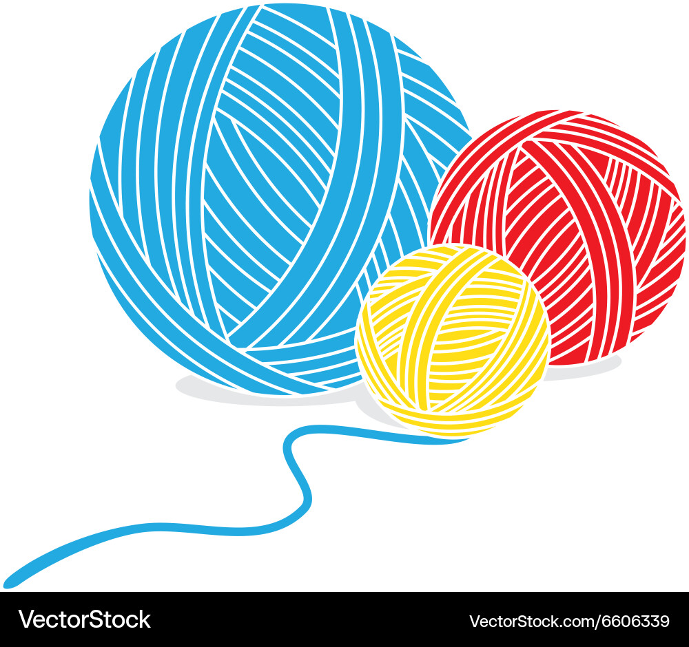 Yarn balls Royalty Free Vector Image - VectorStock