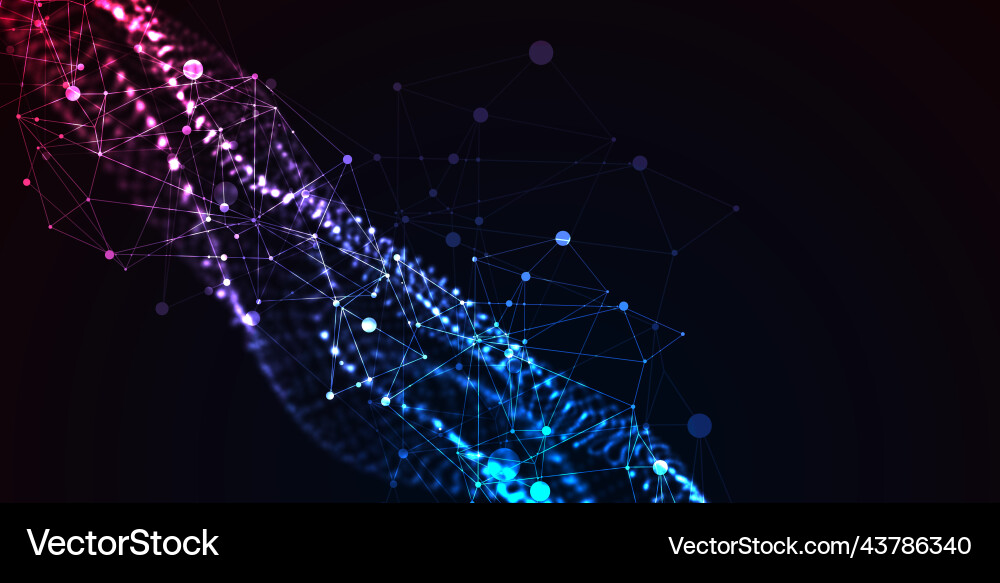 Abstract background particles dynamic flow Abstract background particles dynamic flow vector image