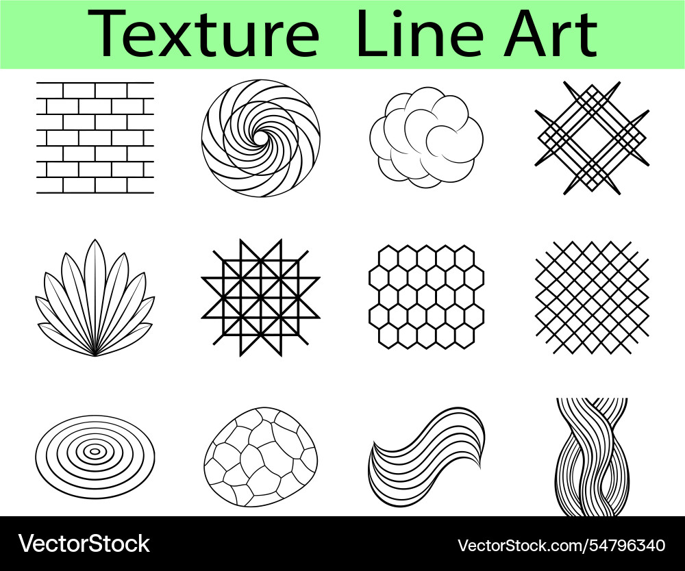 Abstract texture line art geometric patterns swir Vector Image