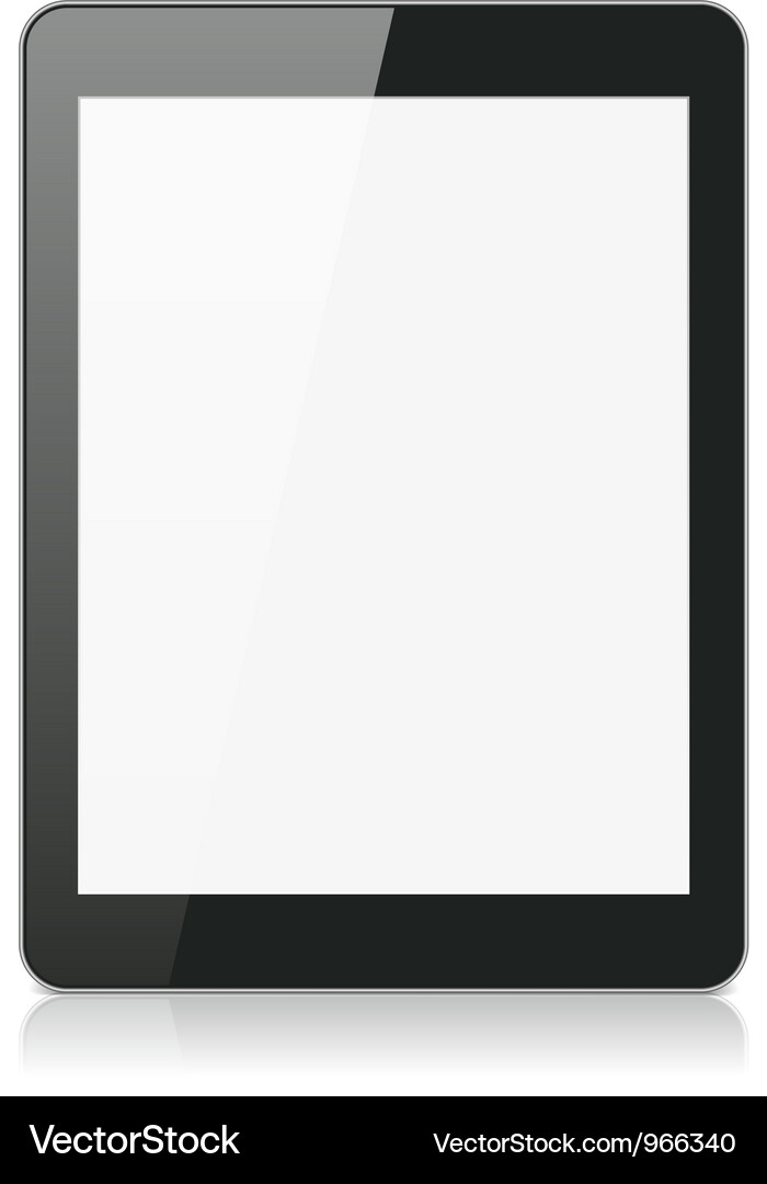 Black Tablet Computer Vector Image
