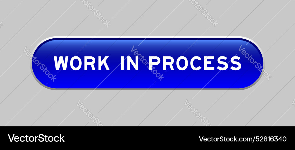 Blue color capsule shape button with word work Blue color capsule shape button with word work Vector Image