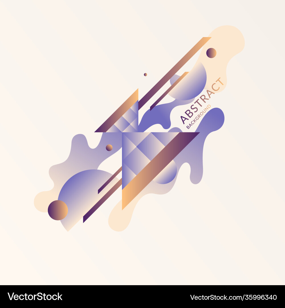 Elegant composition with dynamic and geometric vector image