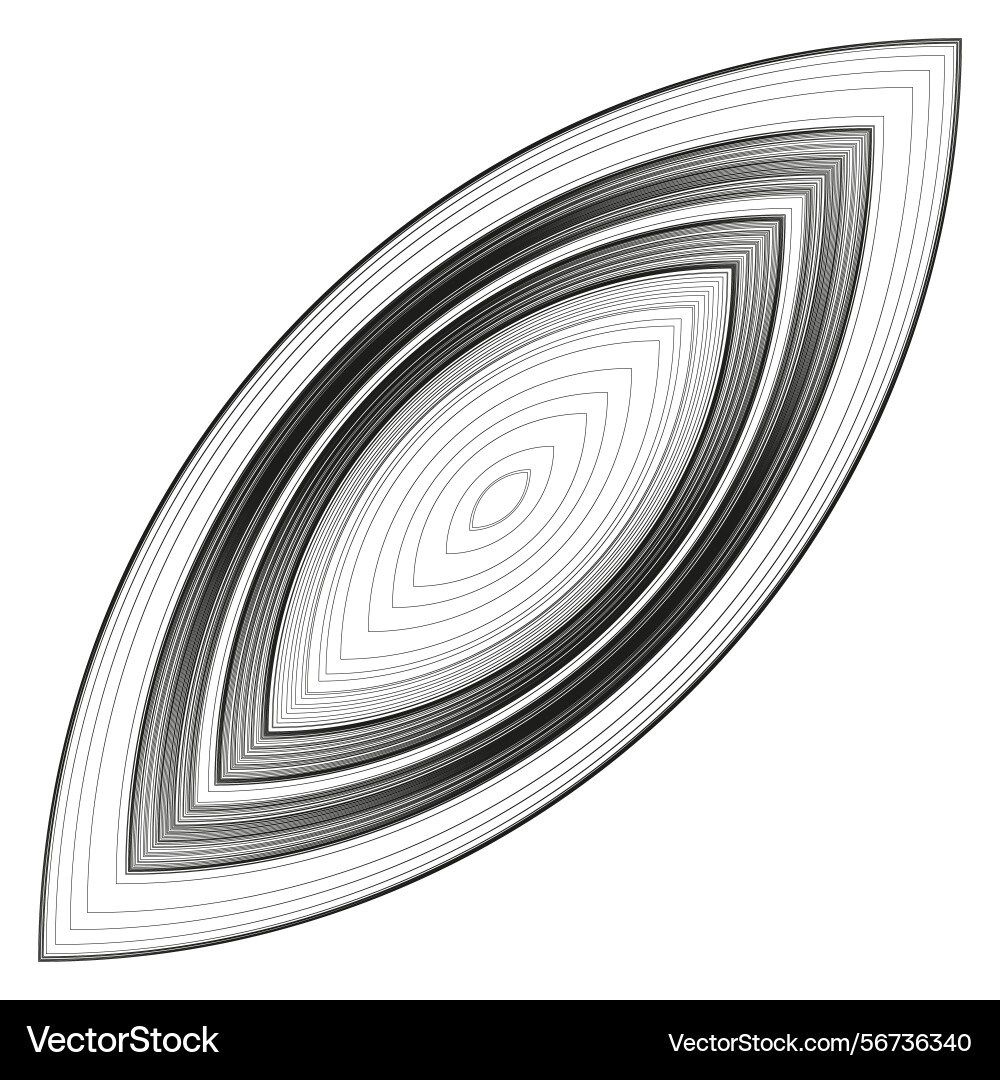 Layered ellipse pattern sharp eye symbol Layered ellipse pattern sharp eye symbol vector image