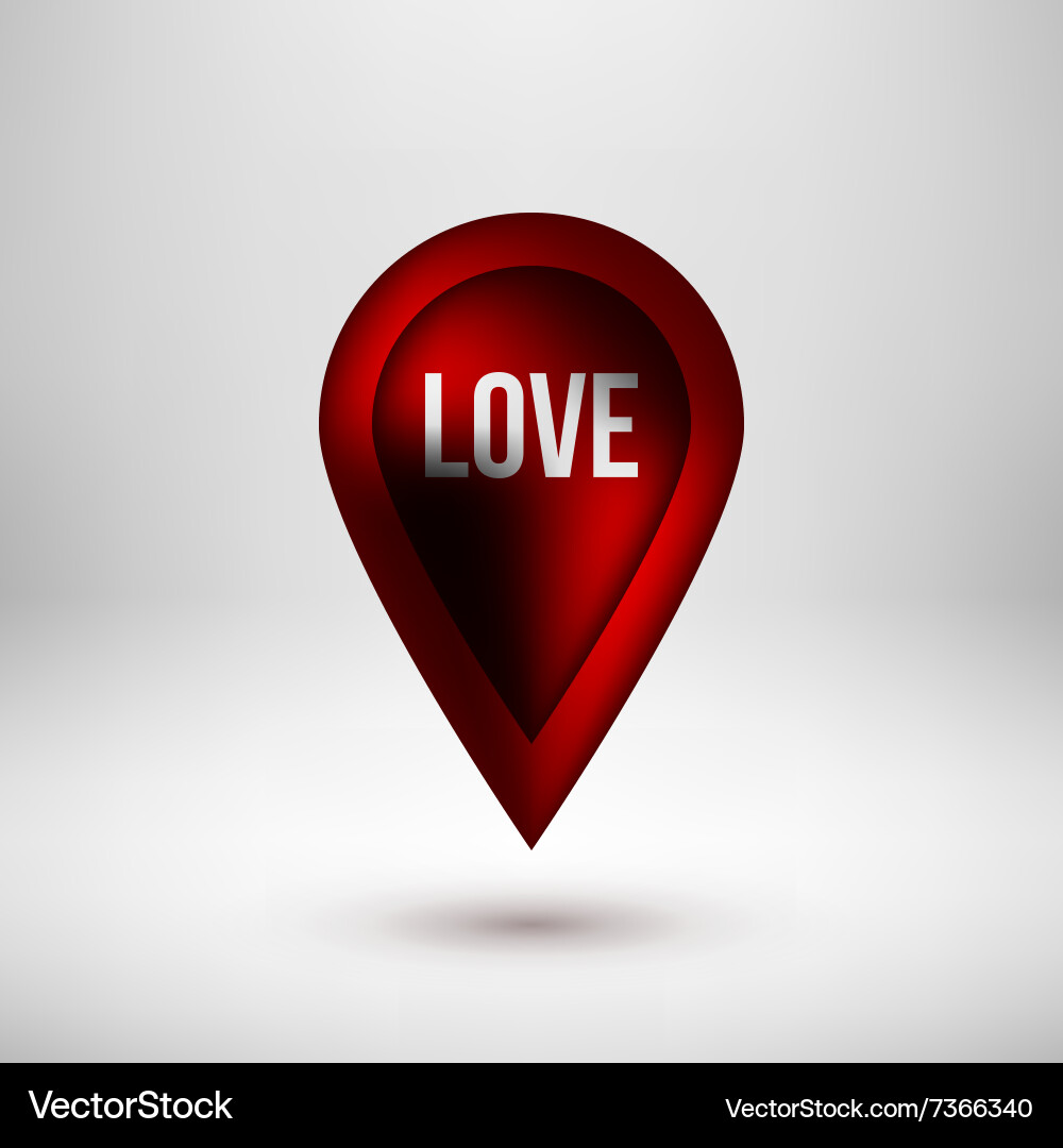Rote Blase Map Pointer Badge vektorbild