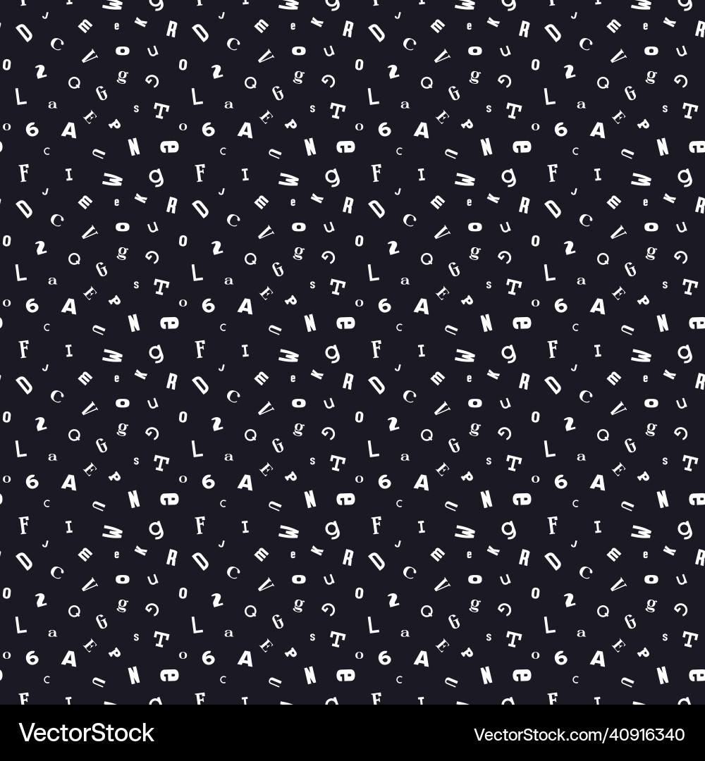 Seamless pattern with letters vector image