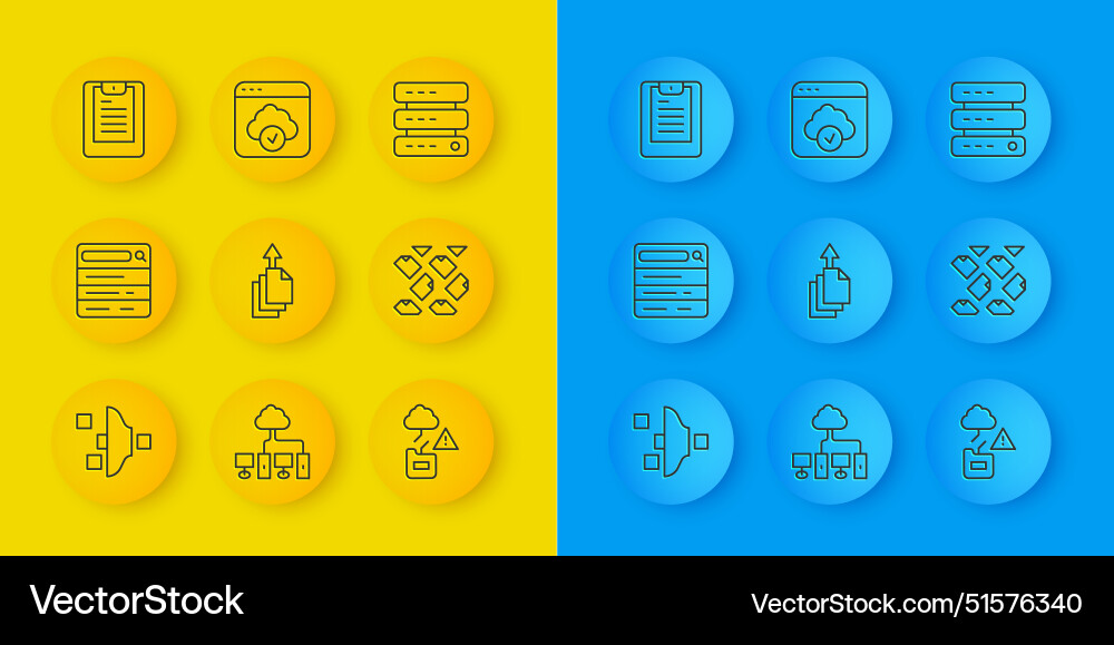 Set line filter setting search engine data export Set line filter setting search engine data export vector image