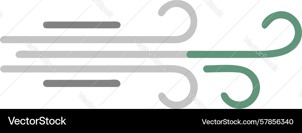 Simple wind blowing lines icon design generative Vector Image