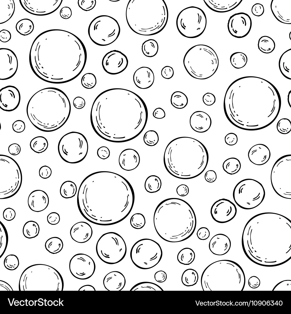 Soap Bubbles Pattern - Seamless vector image