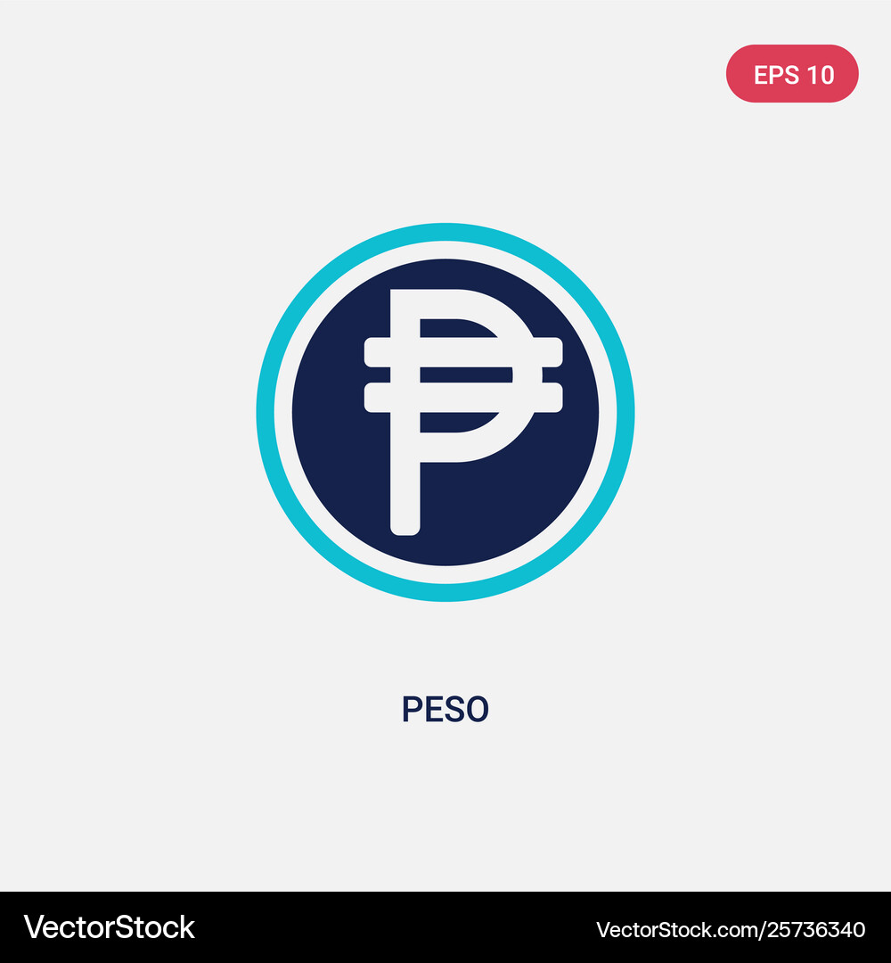 Two color peso icon from cryptocurrency economy – Royalty-Free Vector |  VectorStock