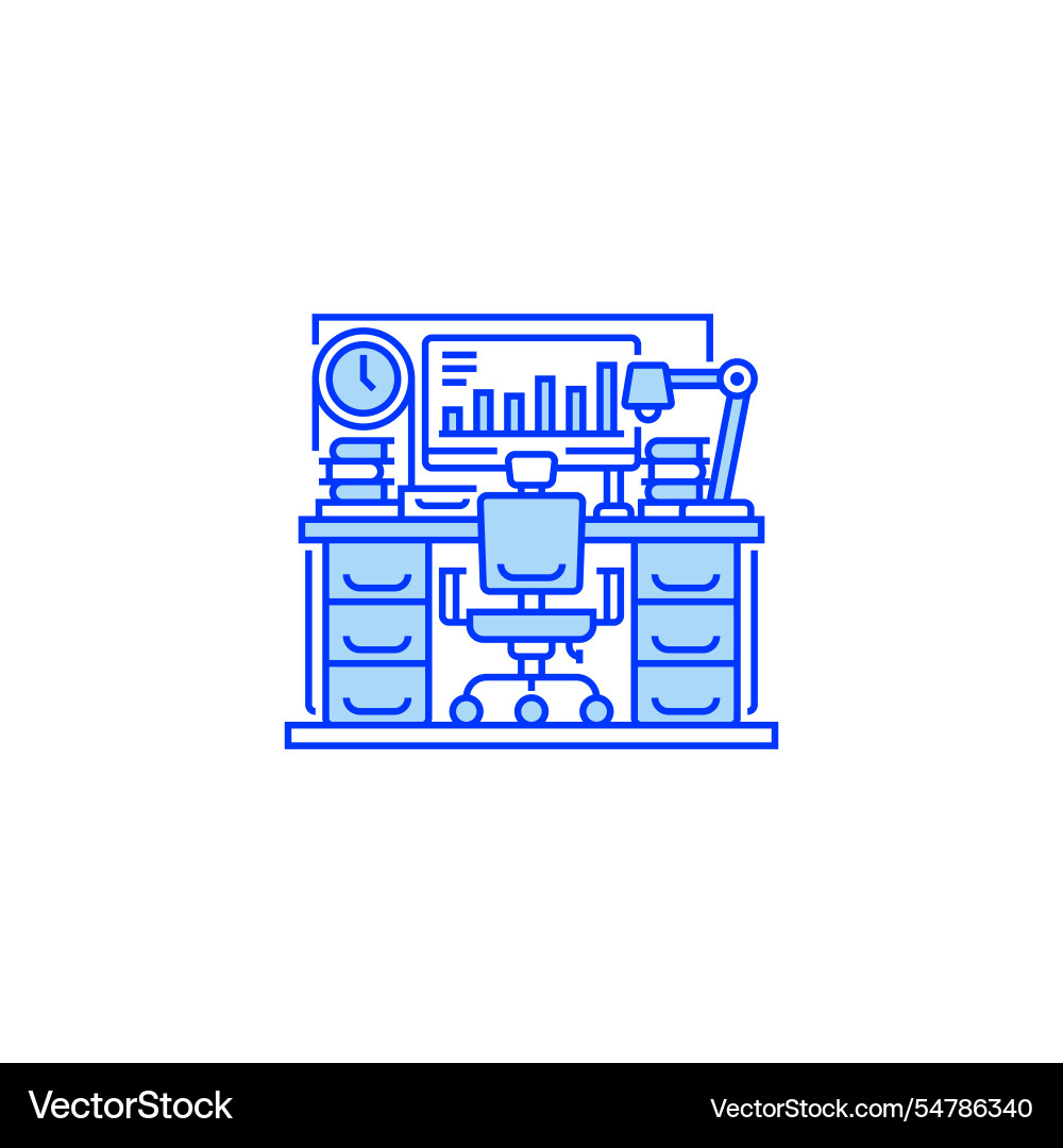Workspace line icon linear style sign for mobile Workspace line icon linear style sign for mobile vector image