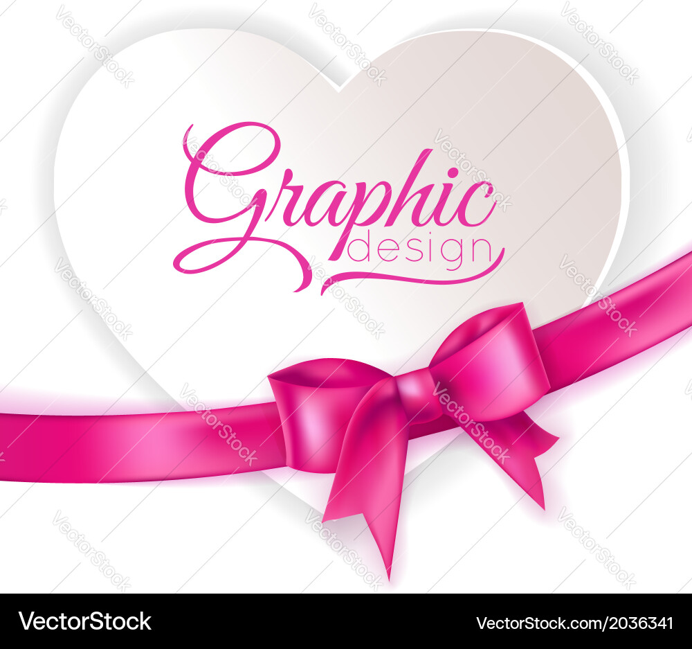 Bow and a form for text Vector Image