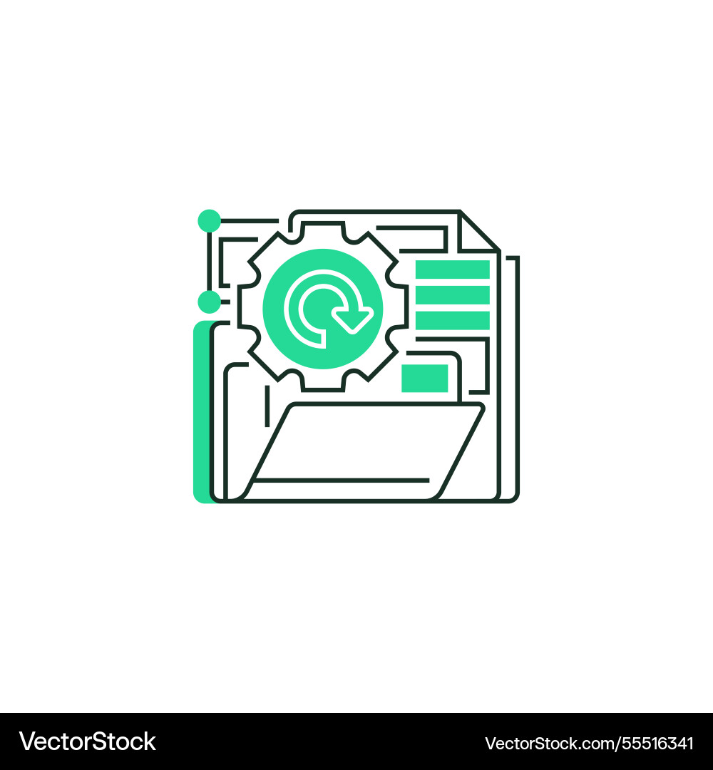 File restore line icon linear style sign File restore line icon linear style sign Vector Image