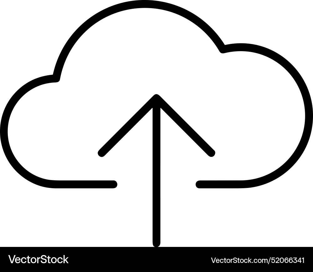 Upload outline icon symbol image Upload outline icon symbol image Vector Image
