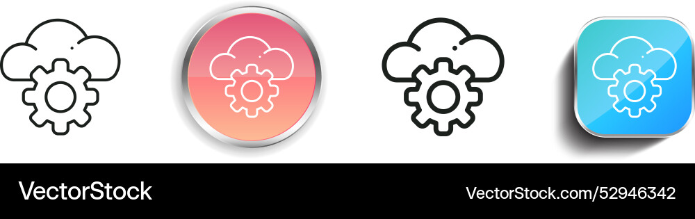 Cloud Computing Symbol dünn linear regelmäßig Cloud Computing Symbol dünn linear regelmäßig vektorbild