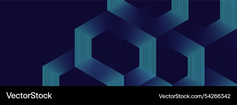 Digital hexagonal blue abstract background vector image