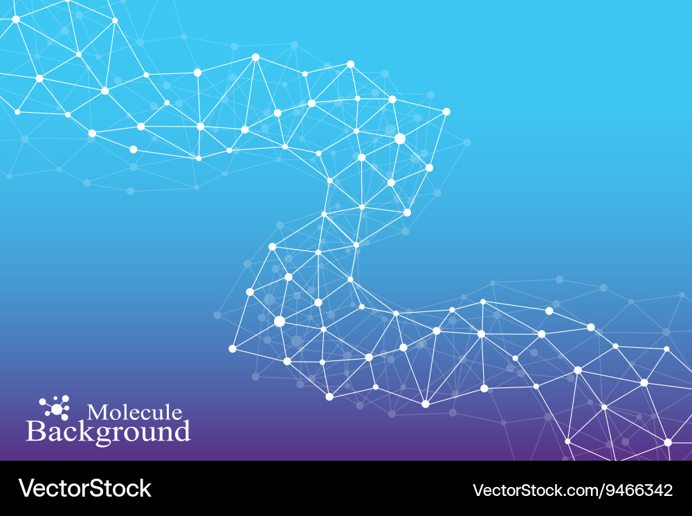 Geometric abstract background with connected line vector image