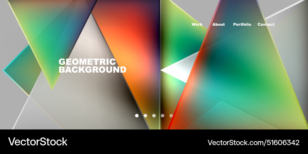 Gradient triangle geometric minimal wallpaper Vector Image