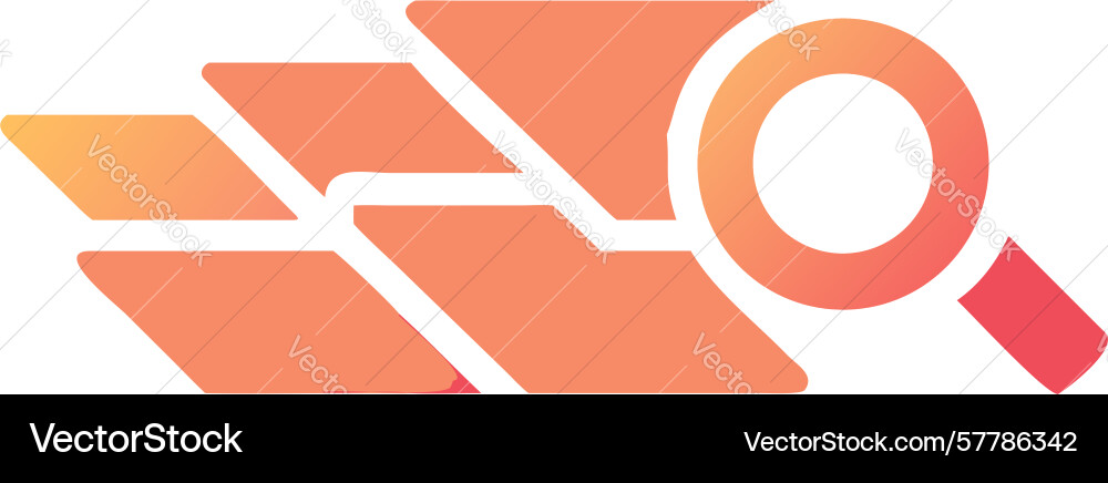 Layered data search and analysis icon design Vector Image