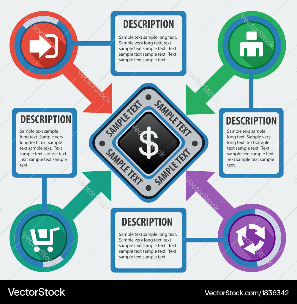 Modern Data Visualization Templates Vector Image