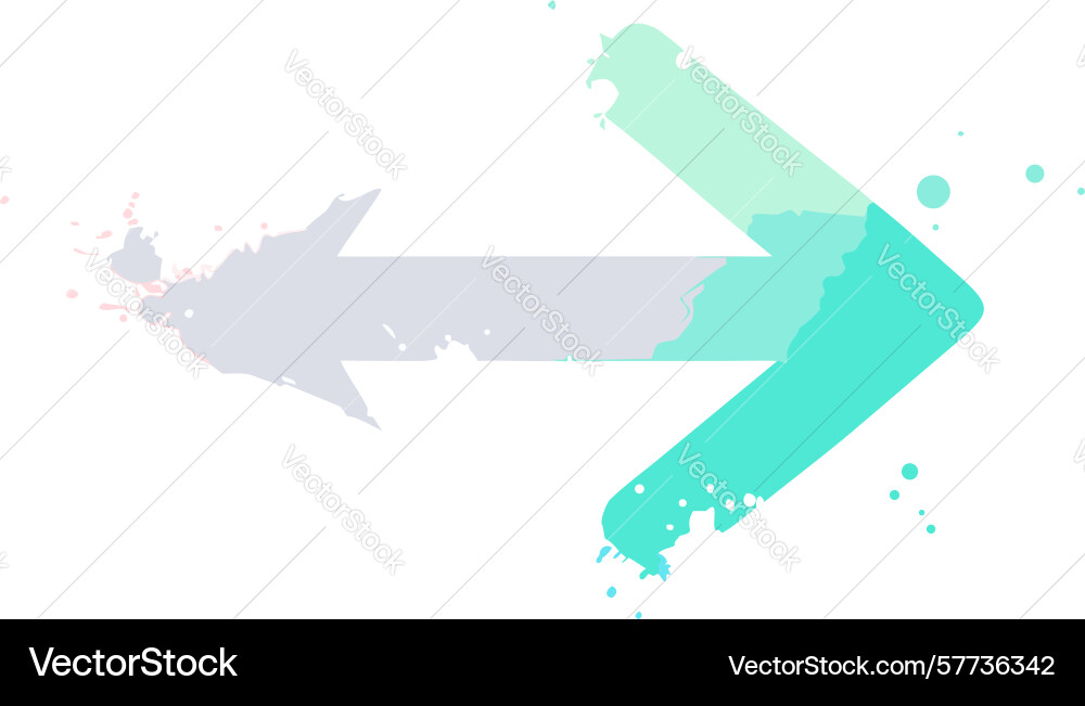 Soft gradient arrow with abstract overlay design vector image