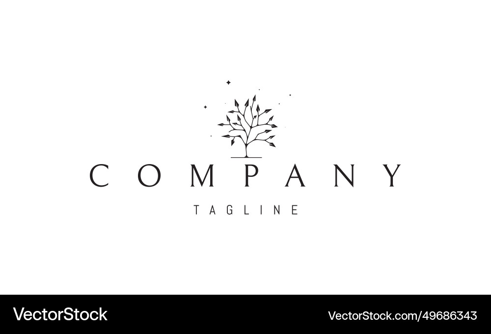 A logo with an abstract image of tree vector image