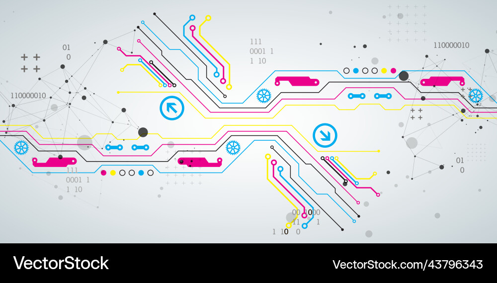 Abstract background on technological Abstract background on technological vector image