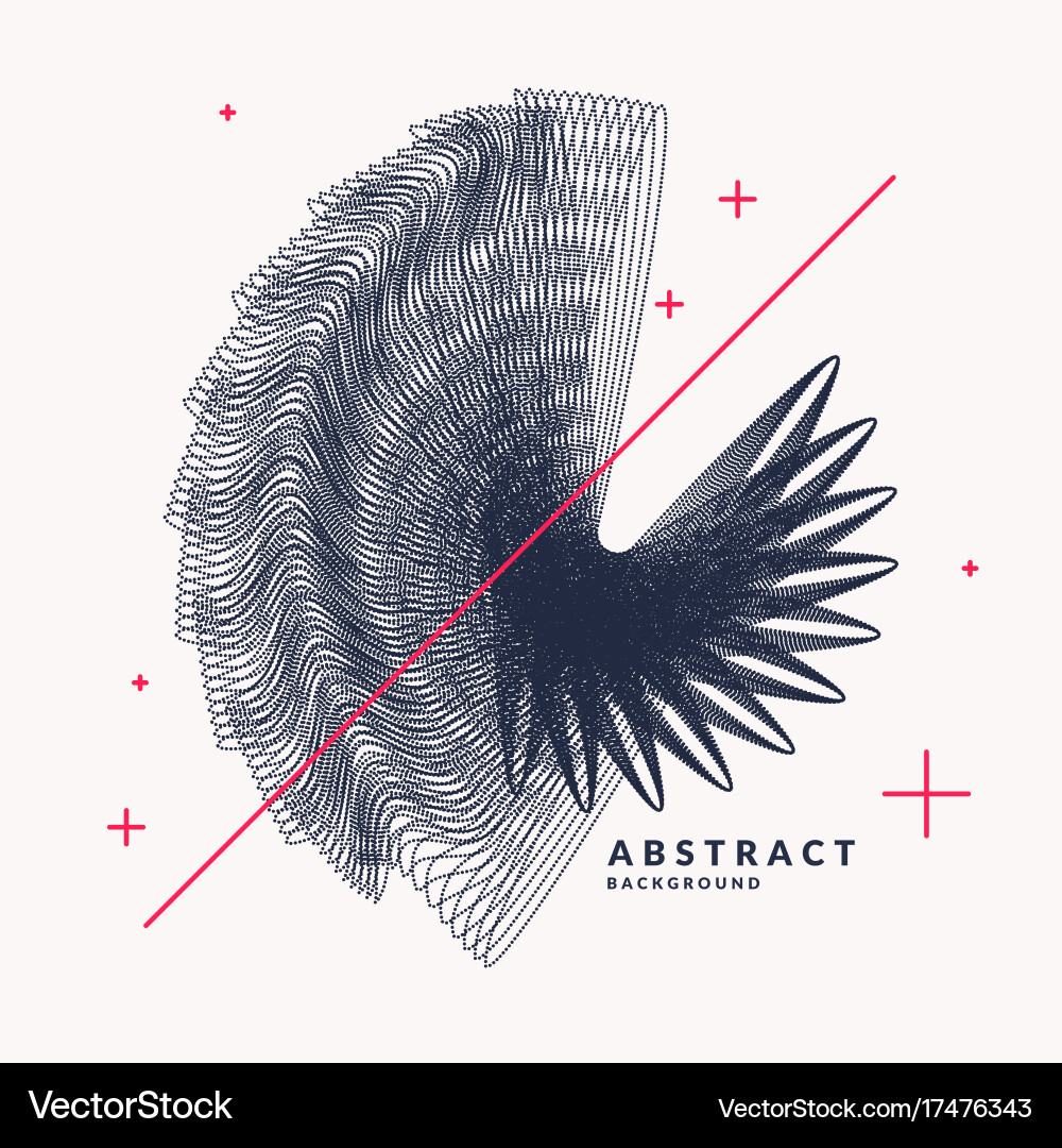 Abstract background with dynamic waves Vector Image