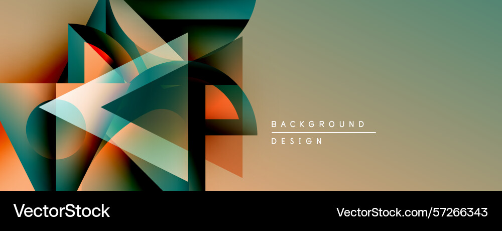 Abstract geometric shapes overlap creating Vector Image