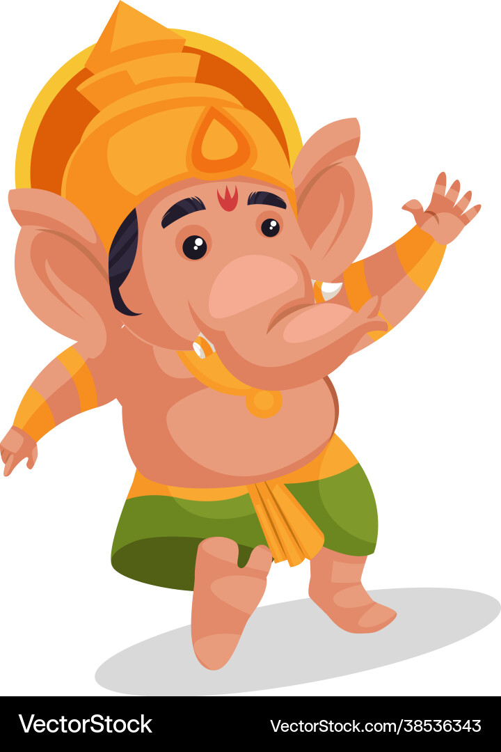 Lord Ganesha Cartoon vector image