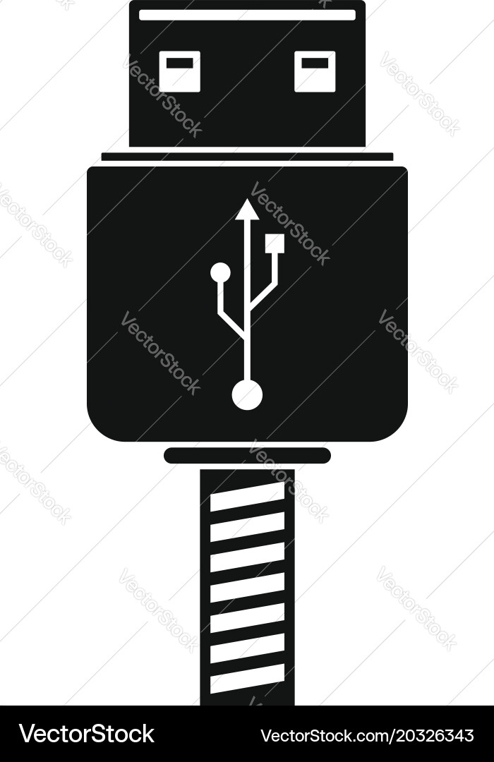 Memory flash drive icon simple style Vector Image