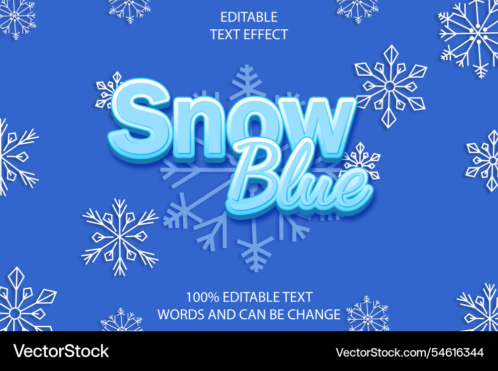 Editable text effect 3d emboss modern style Vector Image
