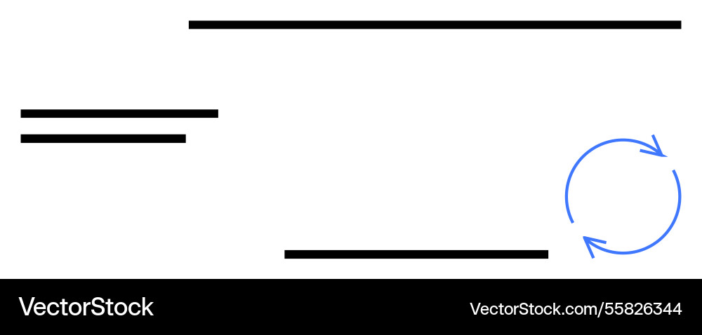 Minimalist representation of process flow Minimalist representation of process flow vector image