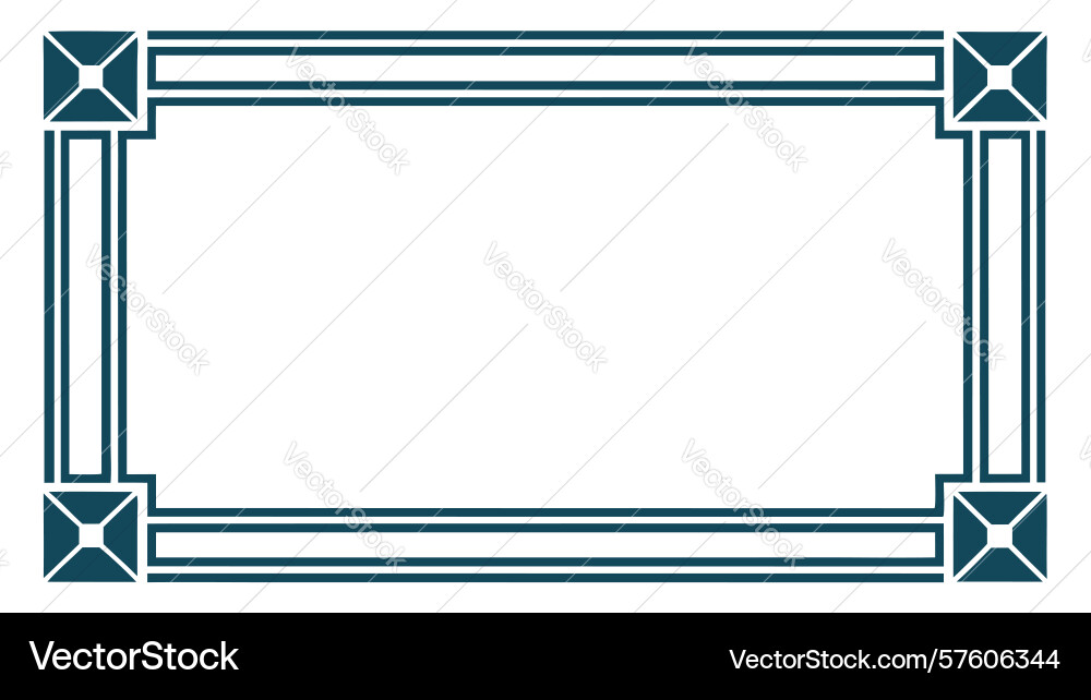 Modern geometric interlocking frame element vector image