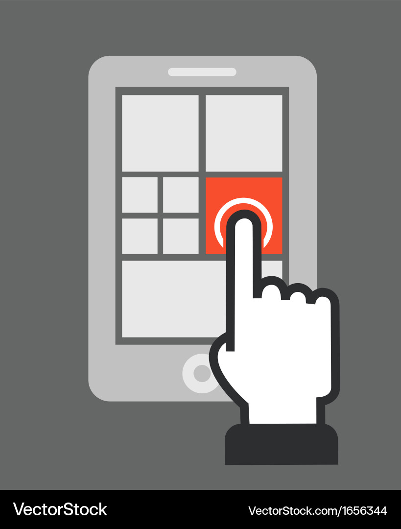 Selecting a Button Icon vector image