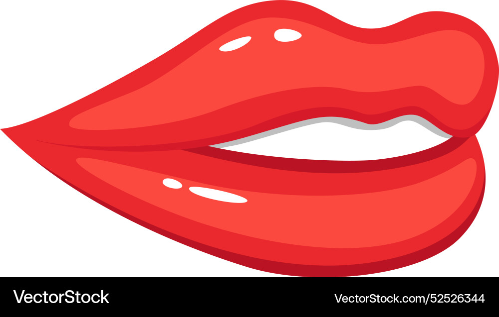 Weiblicher Mund sexy Lippen Cartoon Glamour Symbol Weiblicher Mund sexy Lippen Cartoon Glamour Symbol vektorbild
