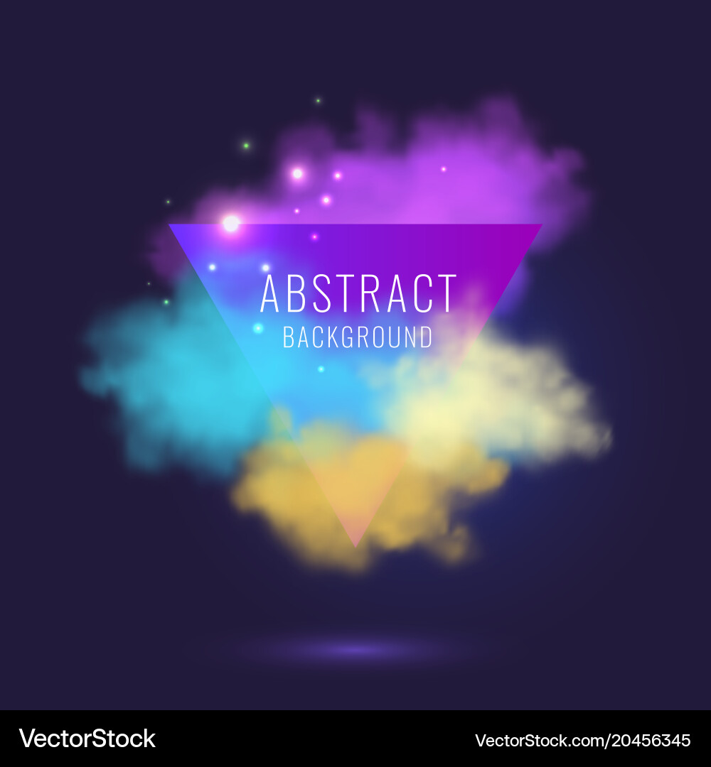 Abstract background with colored clouds vector image