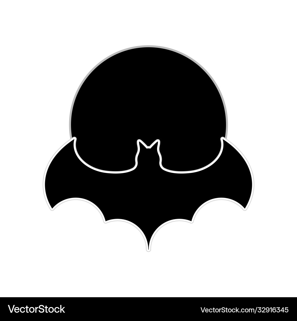 Bat und Mond mit Sternen halloween Konzept flach Bat und Mond mit Sternen halloween Konzept flach vektorbild
