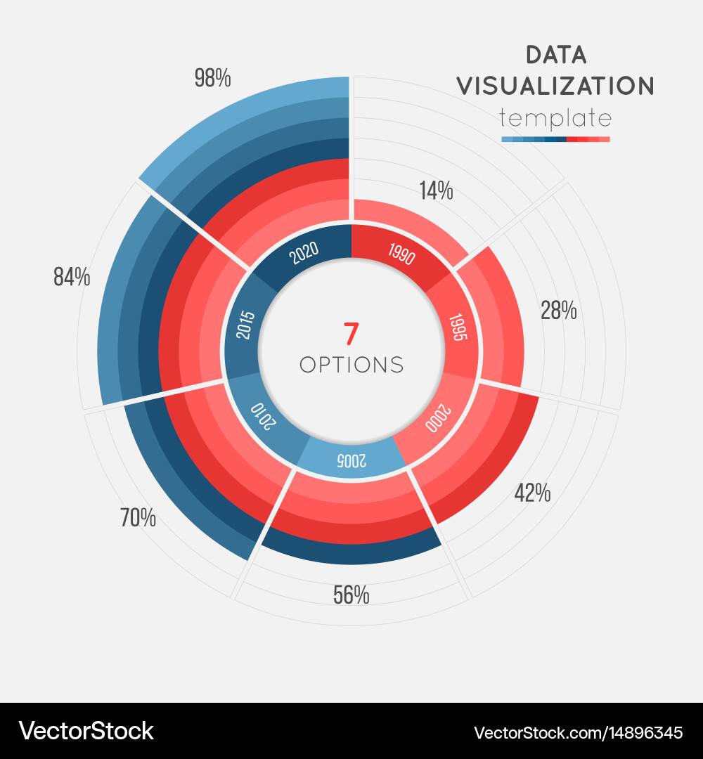 Data Circle Chart Template vector image