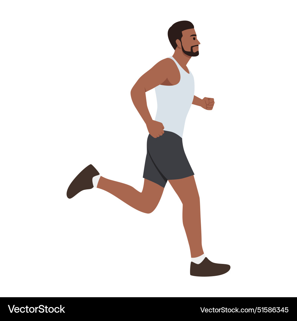 Man running or jogging workout exercise Man running or jogging workout exercise vector image