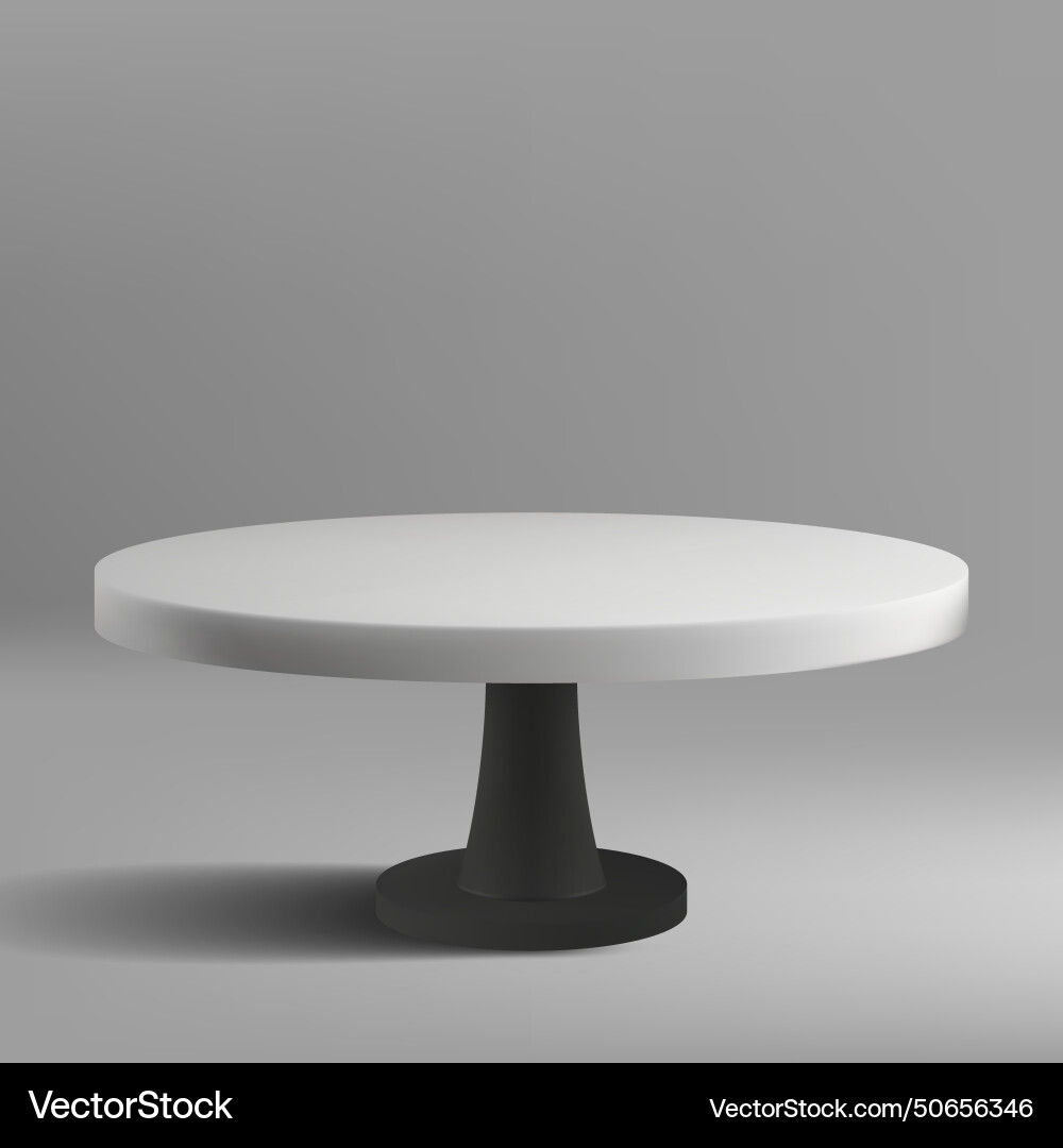 3d blank round pedestal or podium display vector image