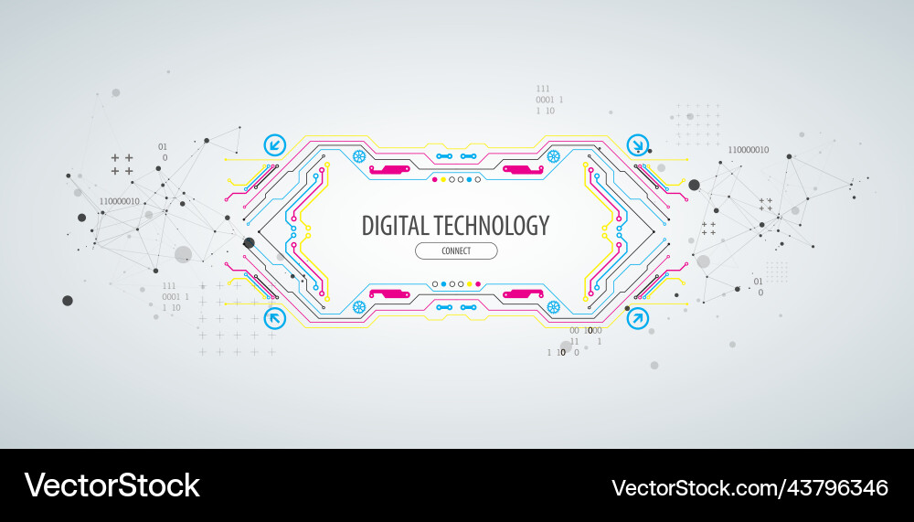 Abstract background on technological Abstract background on technological Vector Image