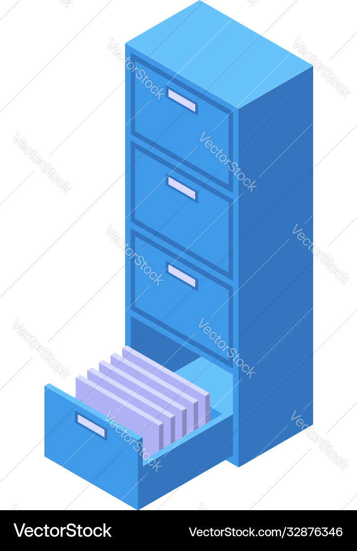 Archive storage document icon isometric style Archive storage document icon isometric style vector image