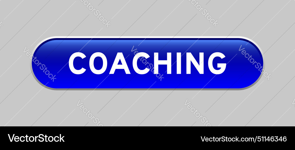 Blue color capsule shape button with word Blue color capsule shape button with word vector image