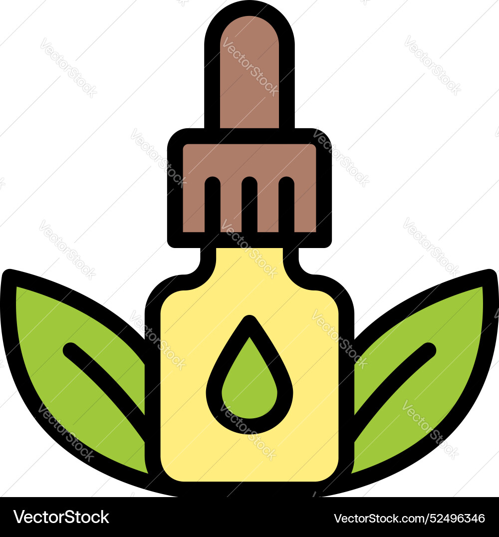 Dropper bottle with pipette simple color icon Vector Image