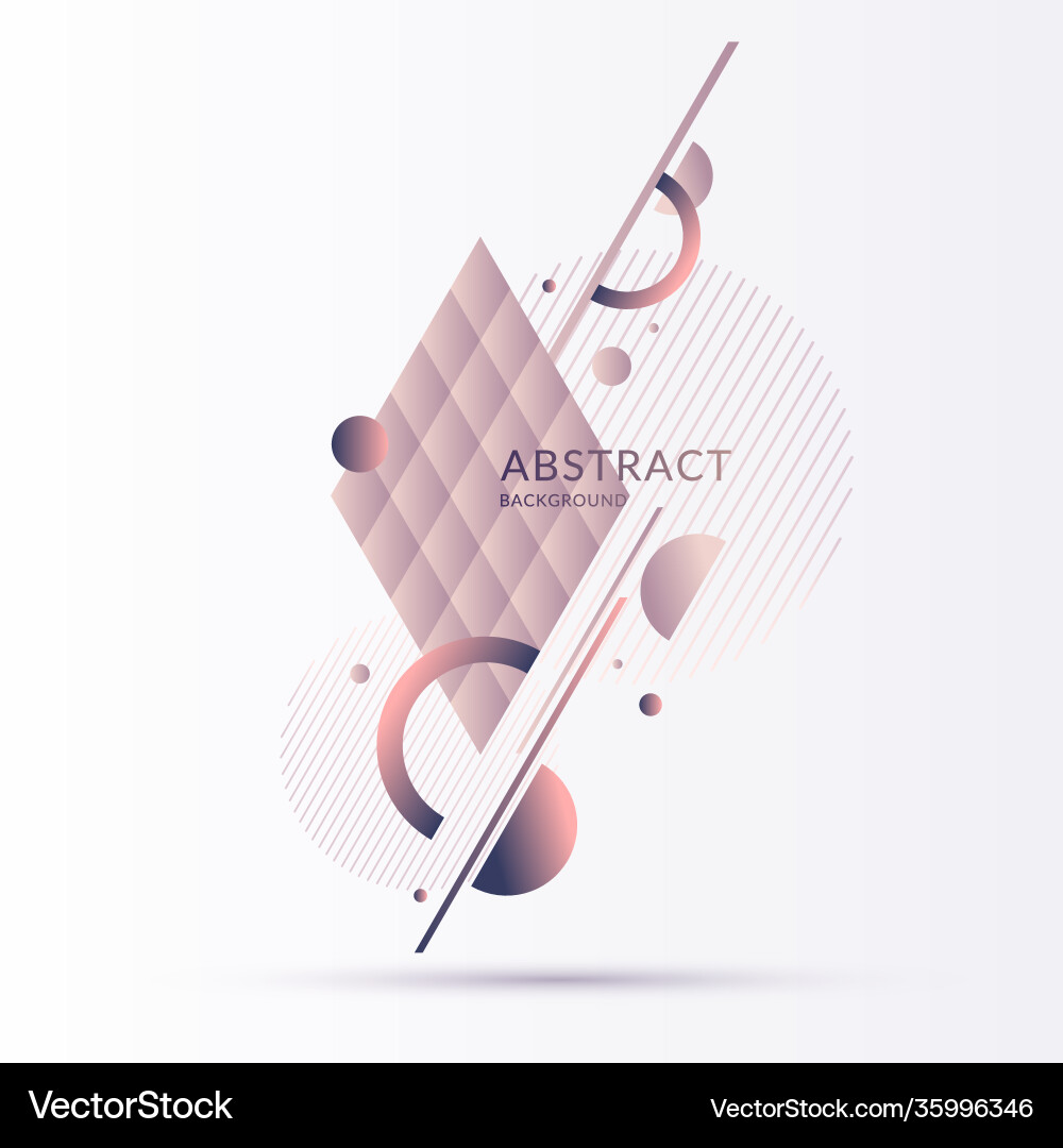 Elegant composition with dynamic and geometric vector image