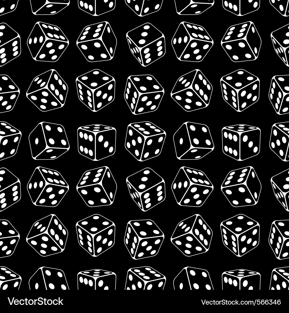 Rolling Dice Seamless Pattern vector image