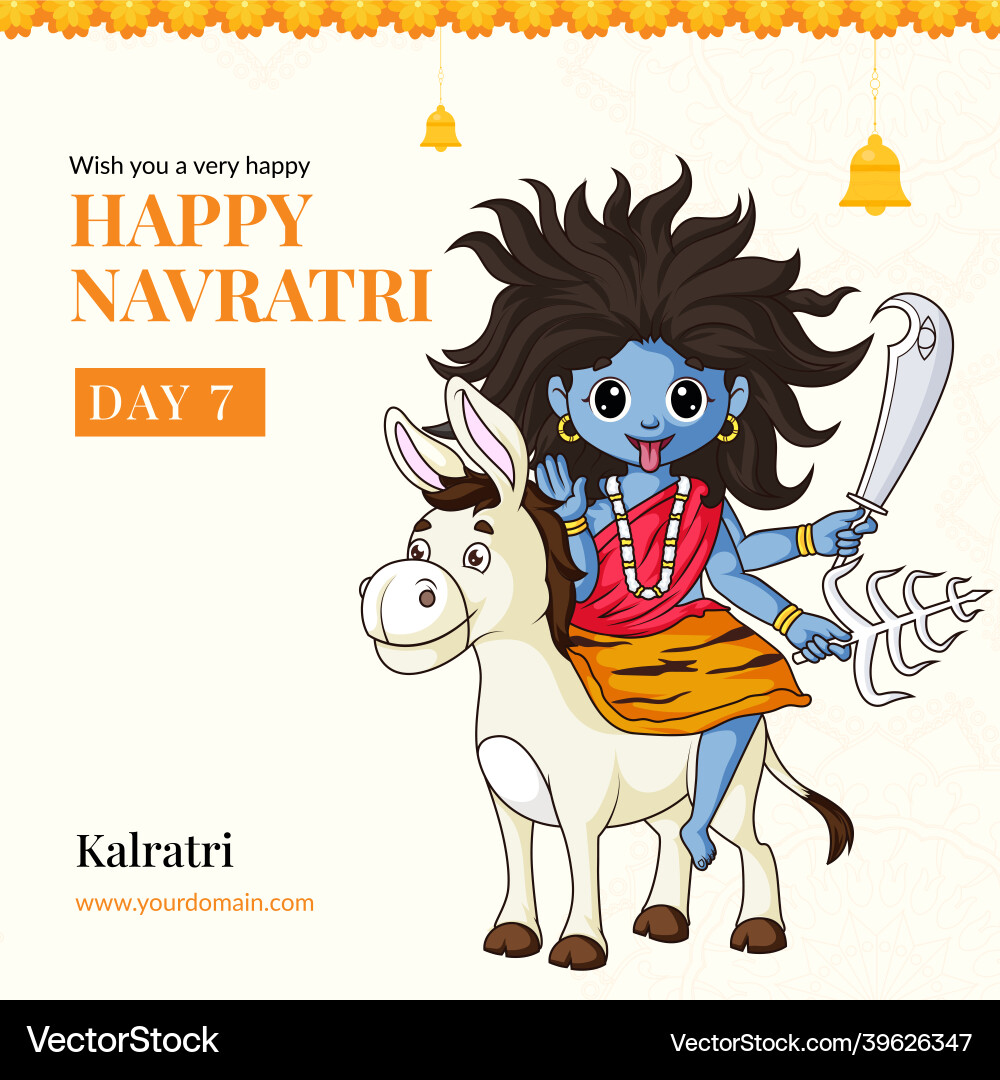 Banner design of happy navratri Banner design of happy navratri vector image