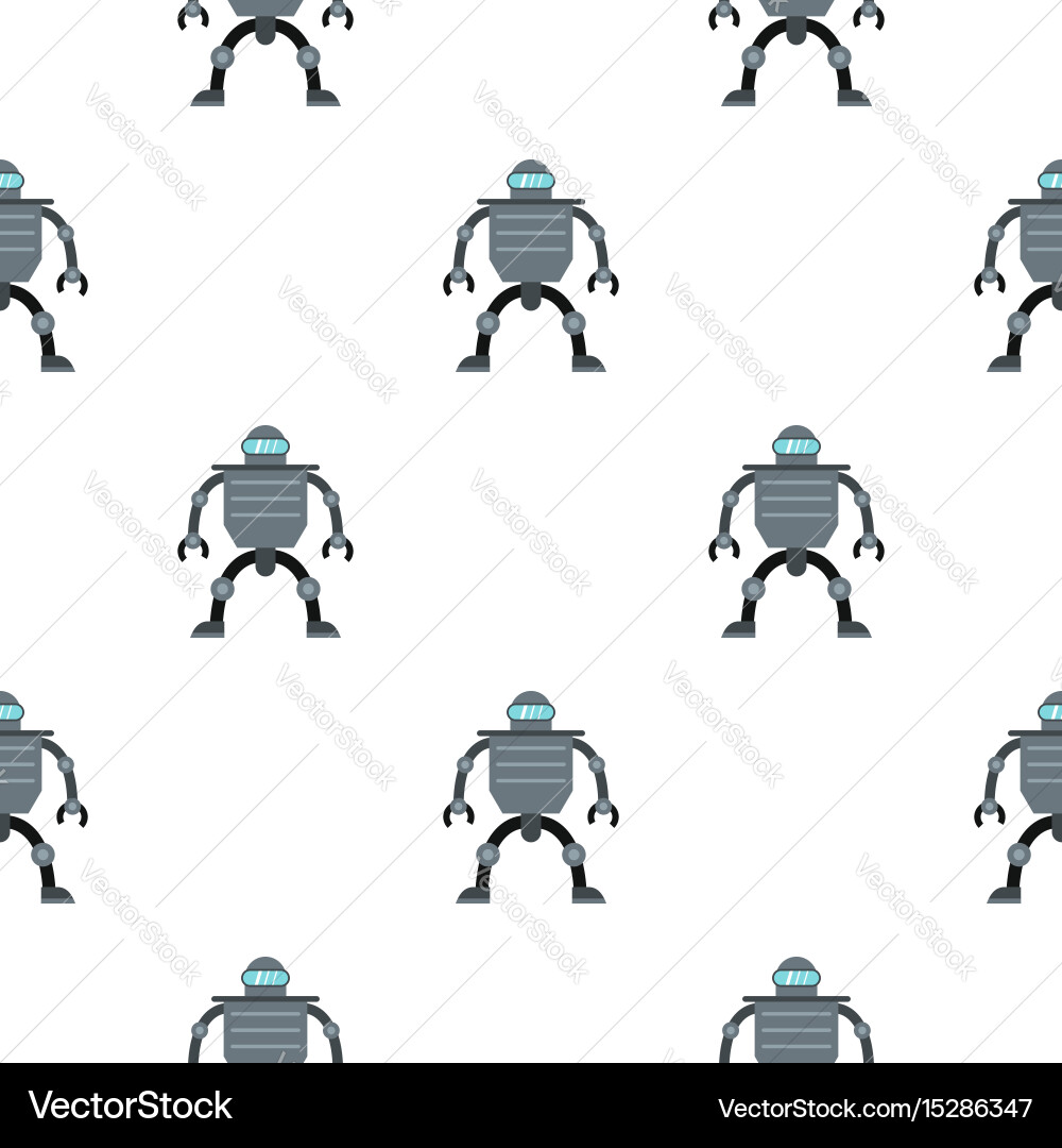 Cyborg robot pattern seamless Vector Image