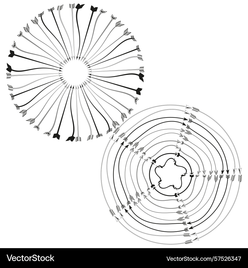Radial chart pair circular axis icon concentric Radial chart pair circular axis icon concentric vector image